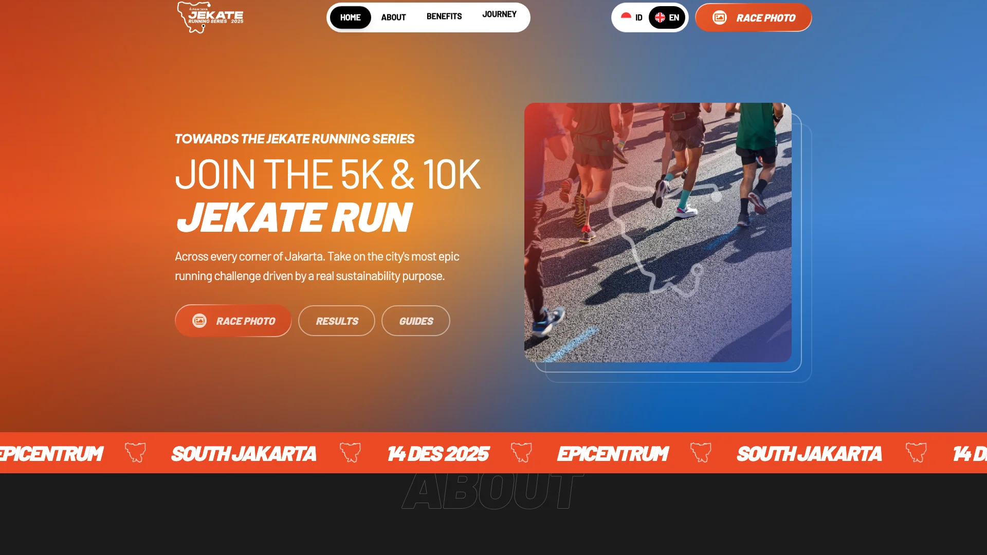 JEKATE — Jakarta Government Running Series Landing Page